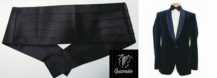 Chaqueta, fajín y pajarita de smoking