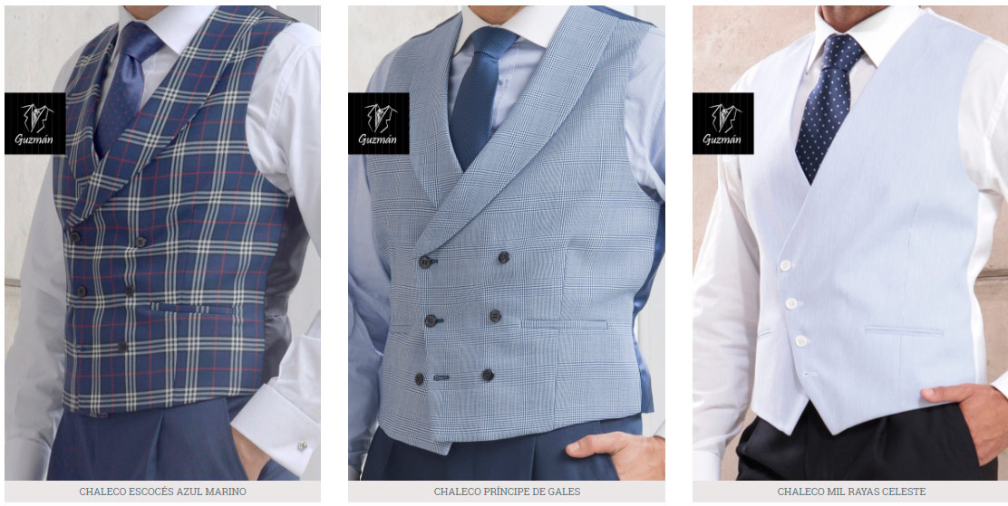 Traje con on sale chaleco y corbata